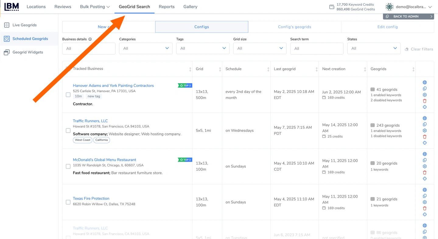 GeoGrid Rank Tracker
