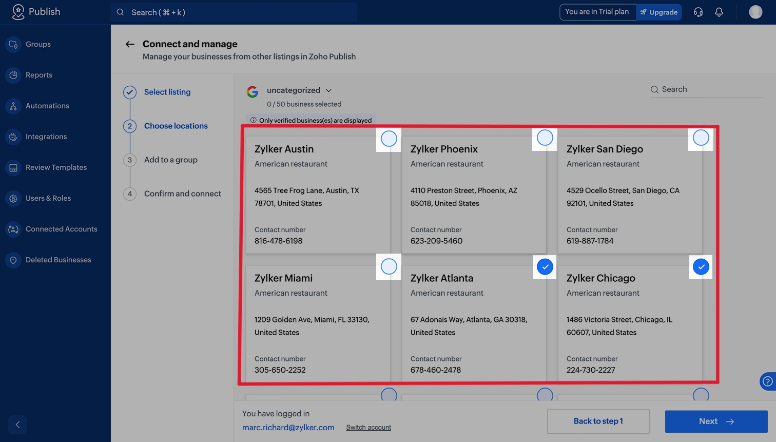 Multi-location Management